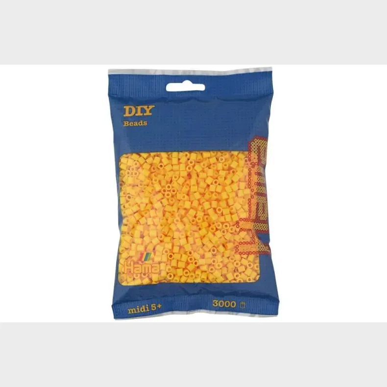 Hama midi perler 3000stk gul