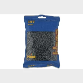 Hama midi perler 3000stk mrkegr