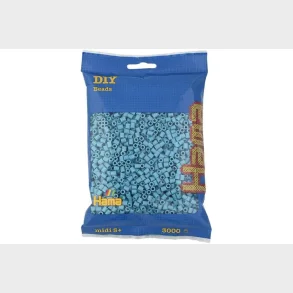 Hama midi perler 3000stk turkis