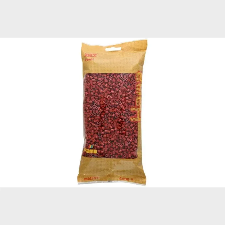 Hama midi perler 6000stk rdbrun