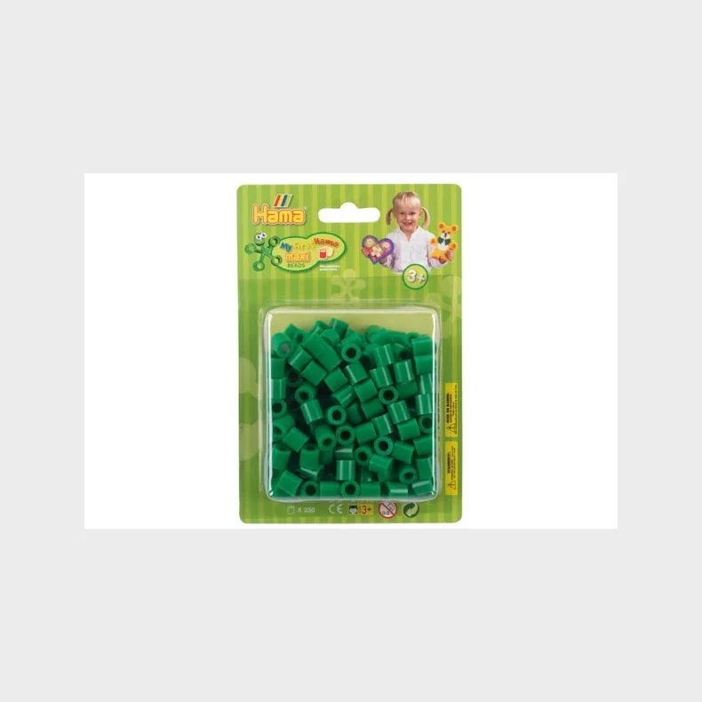 Hama maxi perler i blister 250stk gr�n