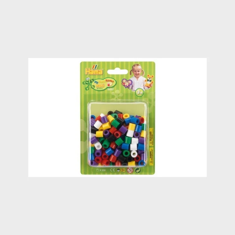 Hama maxi perler i blister 250stk mix 00