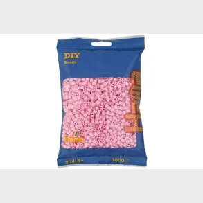 Hama midi perler 3000stk pastel rosa