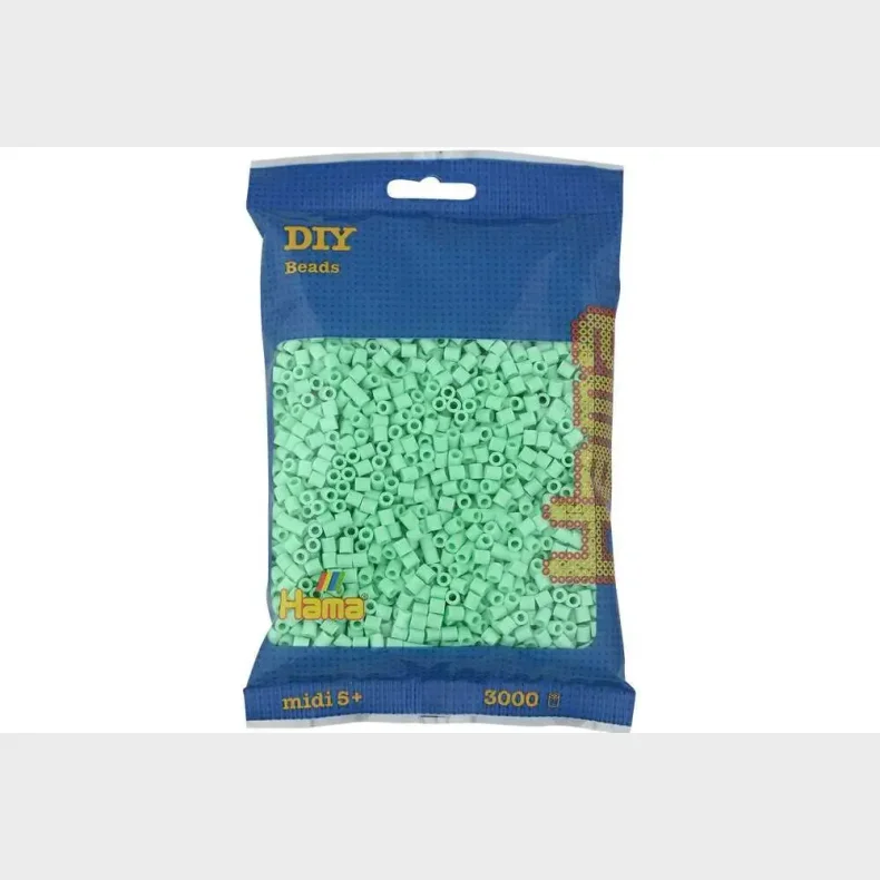 Hama midi perler 3000stk pastel mint