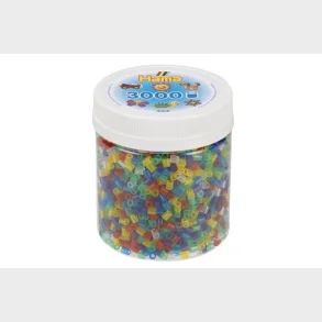 Hama midi perler bger 3000stk transp. mix