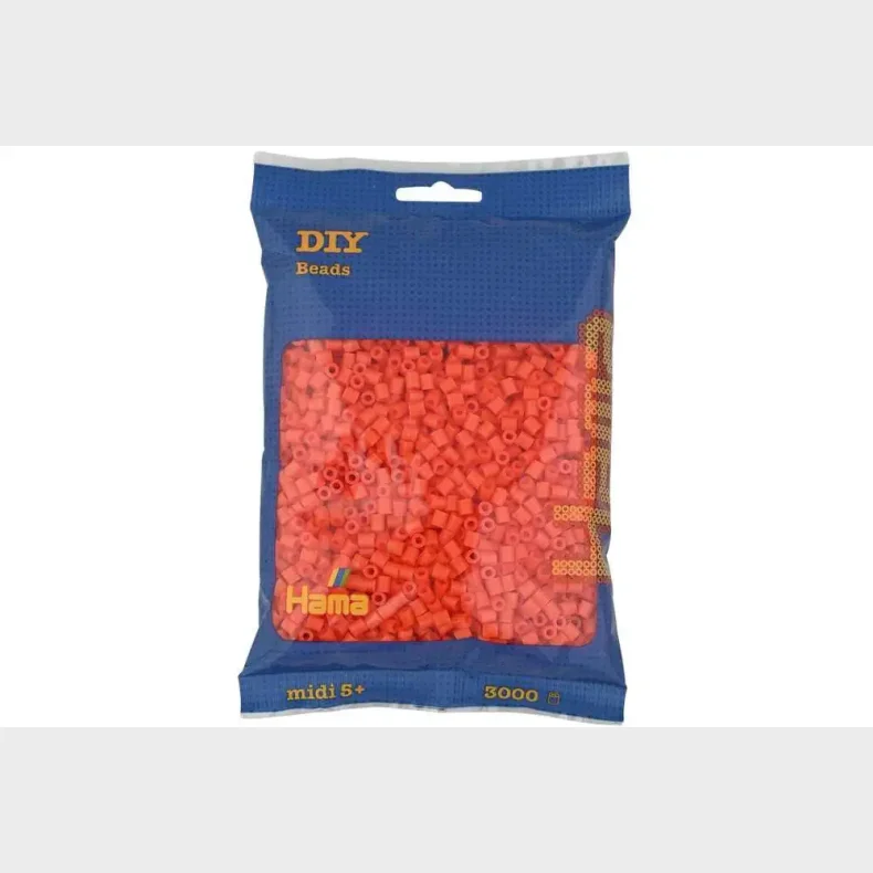 Hama midi perler 3000stk orange