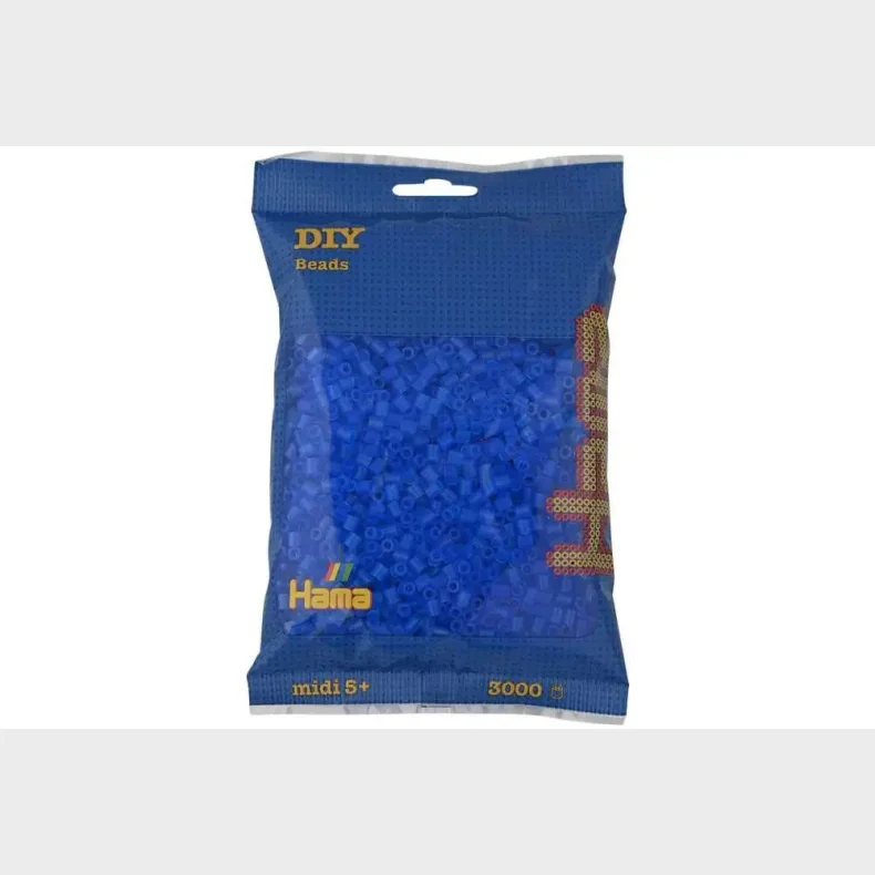 Hama midi perler 3000stk transp. bl