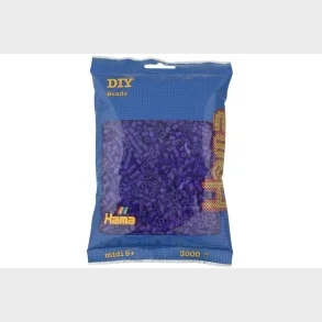 Hama midi perler 3000stk transp. lilla