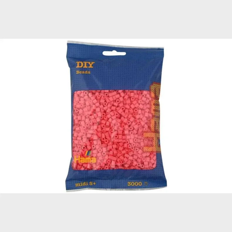 Hama midi perler 3000stk pastel r�d