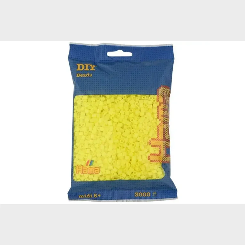 Hama midi perler 3000stk pastel gul