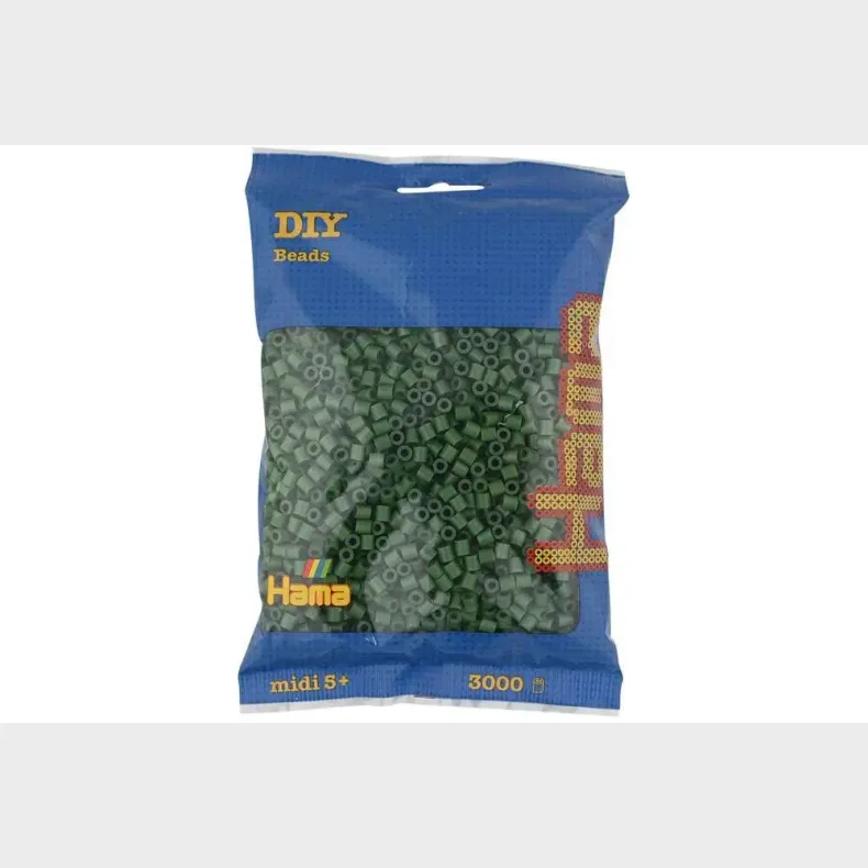 Hama midi perler 3000stk skovgr�n