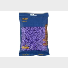 Hama midi perler 3000stk pastel lilla