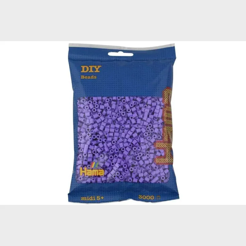 Hama midi perler 3000stk pastel lilla