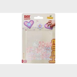 Hama gems i blister 12stk. ass. (transp./bl�/rosa)