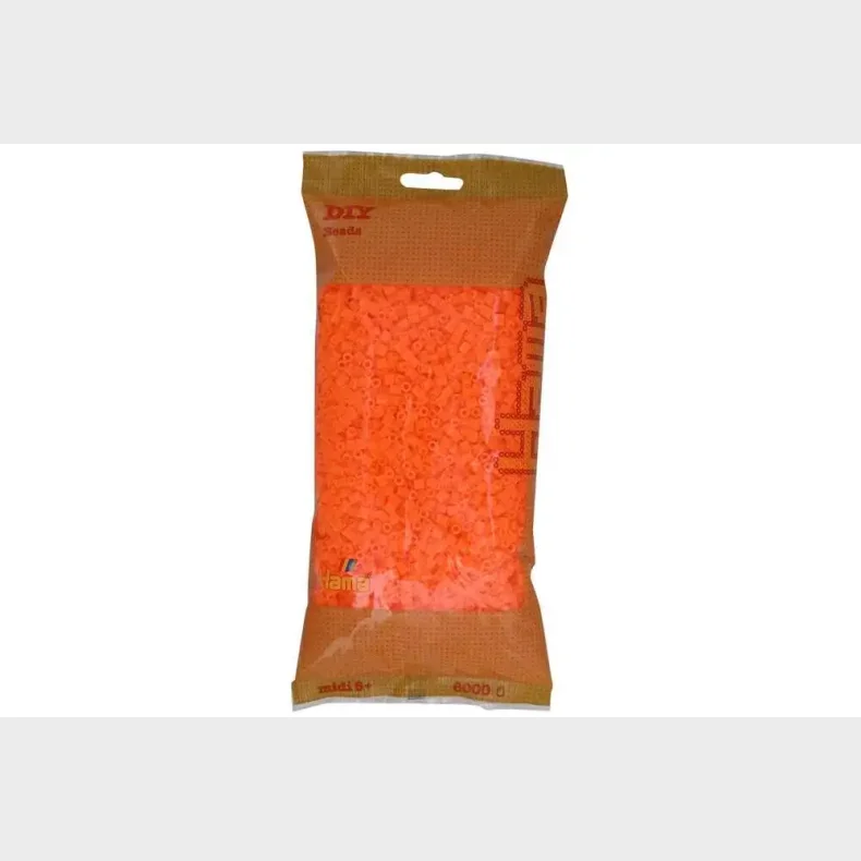 Hama midi perler 6000stk neon orange