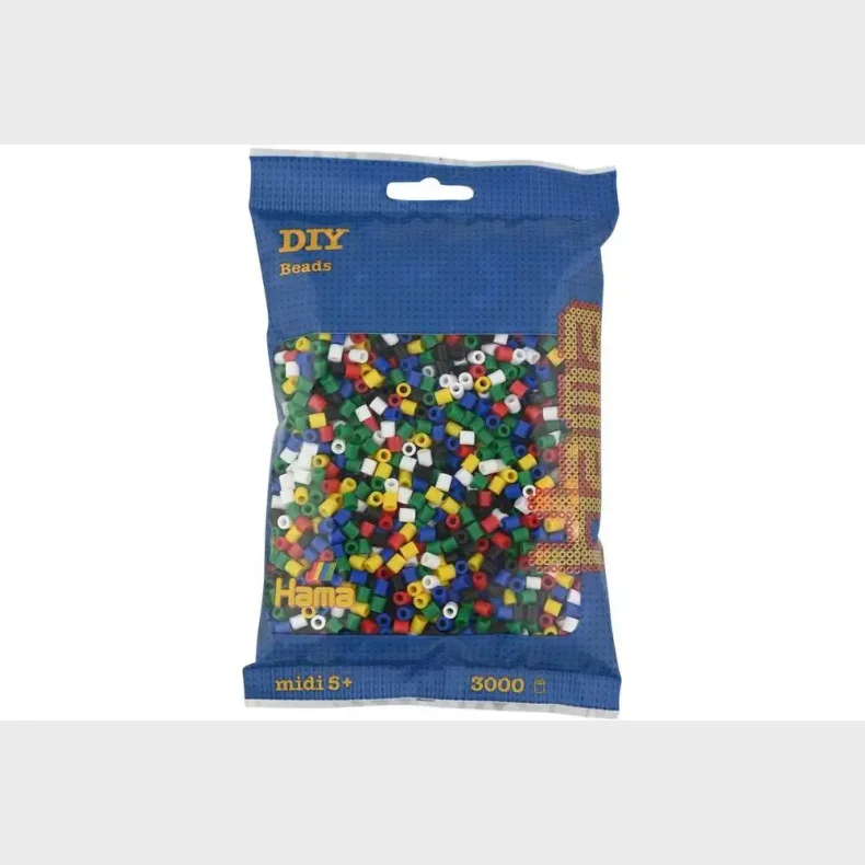Hama midi perler 3000stk mix 66