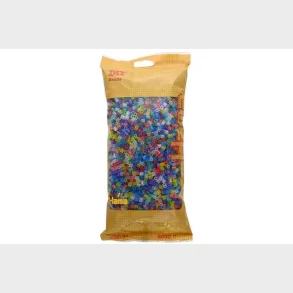 Hama midi perler 6000stk transp. glitter mix