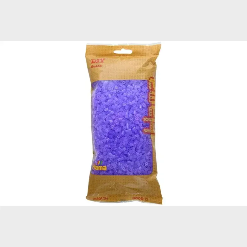 Hama midi perler 6000stk transp. lilla