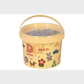 Hama midi perler 10.000stk transparent mix 53