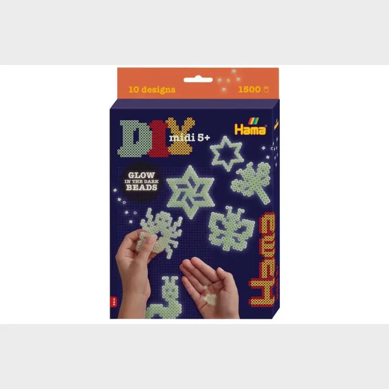 Hama midi gave�ske Glow in the dark