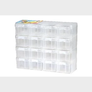 Hama opbevaringsboks stor, tom 16 rum