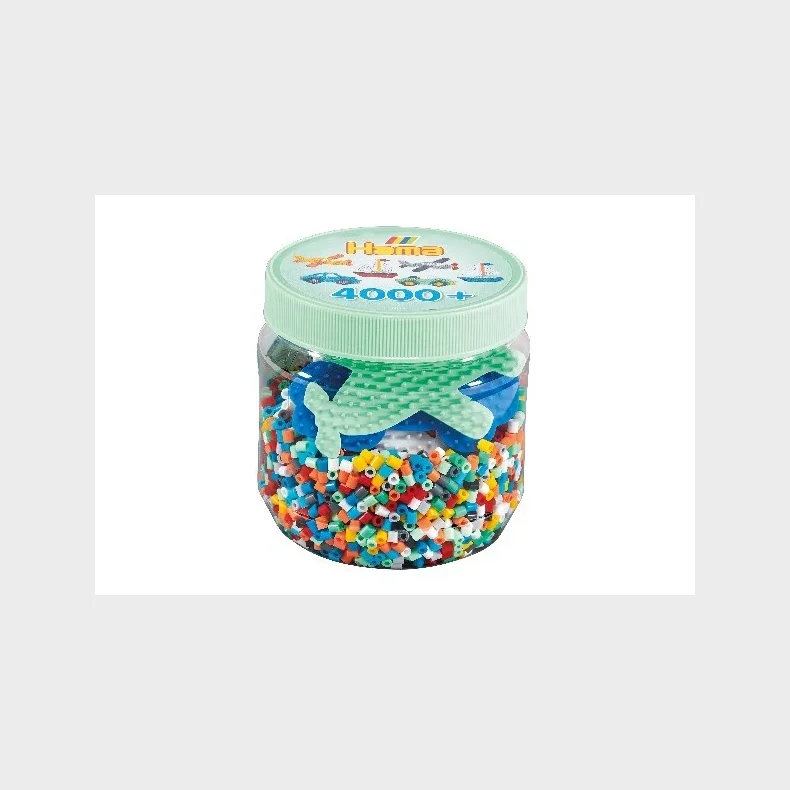 Hama midi perler 4000stk + 3 stiftplader ass