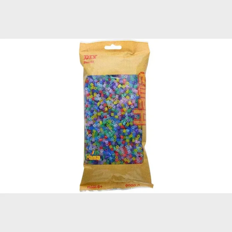 Hama midi perler 6000stk transp. mix