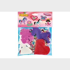 Hama midi 4 stiftplader + 3000 perler