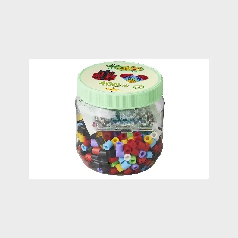 Hama maxi perler 400 perler + 2 plader i grn dse