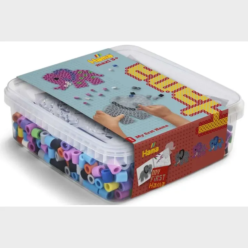 Hama maxi b�tte perler og stiftplade Elefant