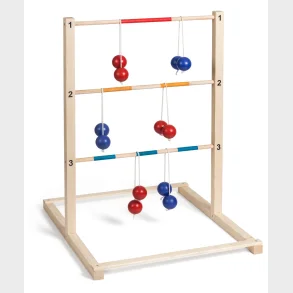 STIGEGOLF I TR� MED TILH�RENDE KUGLER