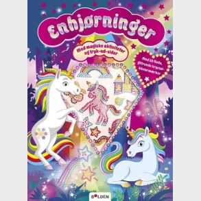 Enhjrninger med krystal-klistermrker