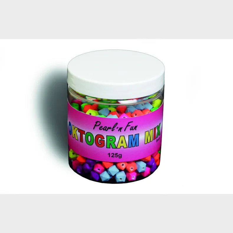 Pearl`n fun mat oktogram 8mm farver 125g b�tte ass