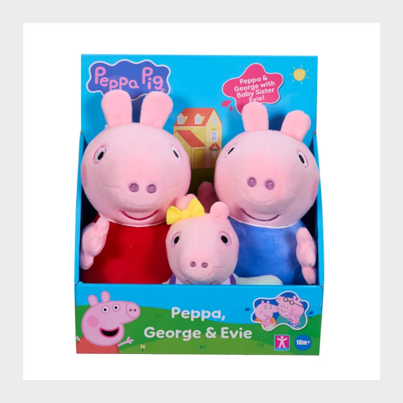 PEPPA PIG Gurli gris PLUSH 3-PAK