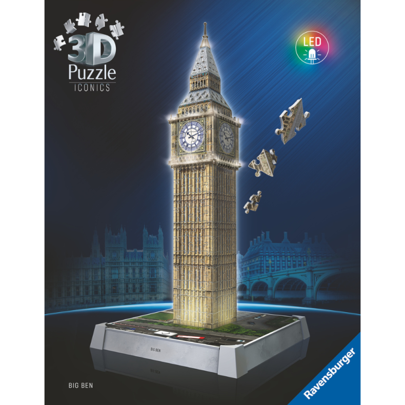Ravensburger | 3D puslespil LED m. 216 brk. - Big Ben