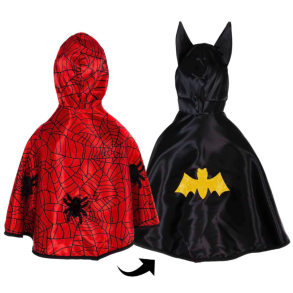 Great Pretenders | 2-i-1 Spiderman/Batman-kappe - Flere strrelser