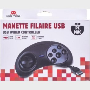 6-button Usb Controller Megadrive Shape For Pc/mac