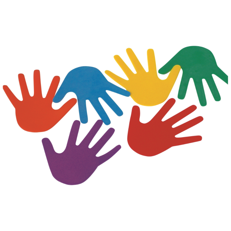 Spordas | Skridsikre markrer til gulv - Hnder, 6 stk