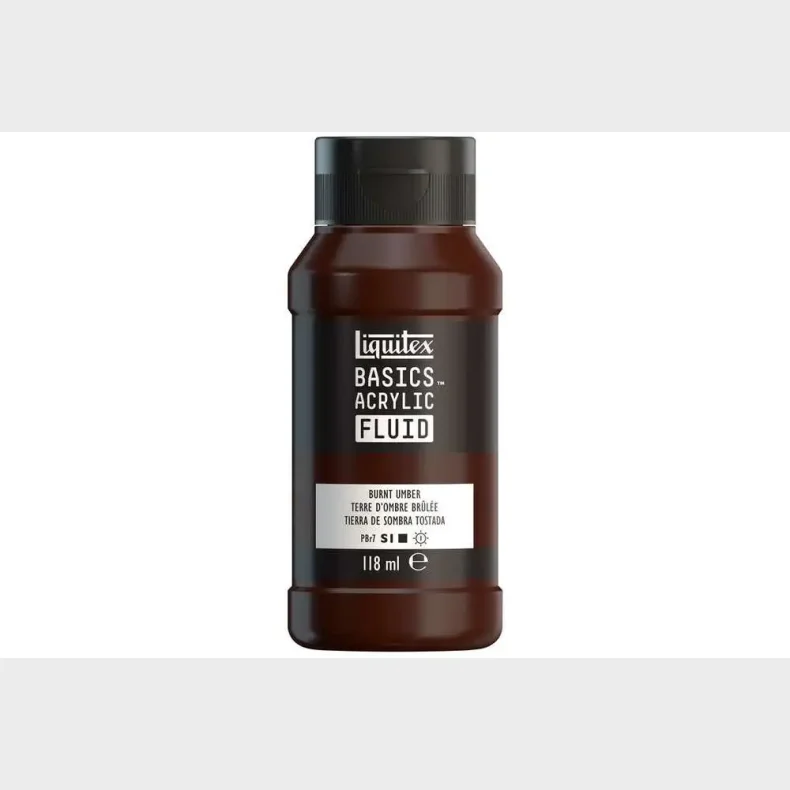 Basics fluid 118ml burnt umber row 128