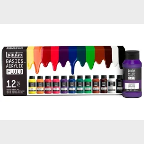 Basics acrylic fluid set 12x118ml row