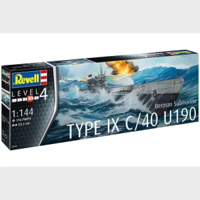 German Submarine Type IX C/40 (U190) 1:144