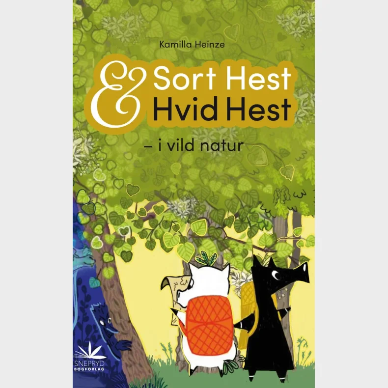 Sort Hest & Hvid Hest i vild natur