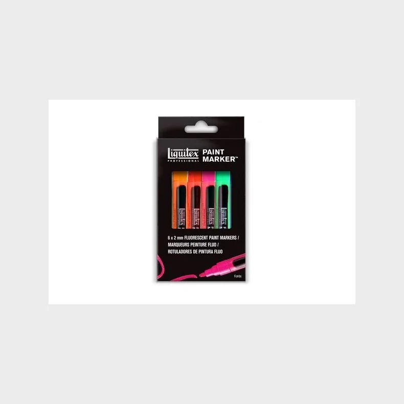 Fin Paint Marker Fluorescent 6pcs