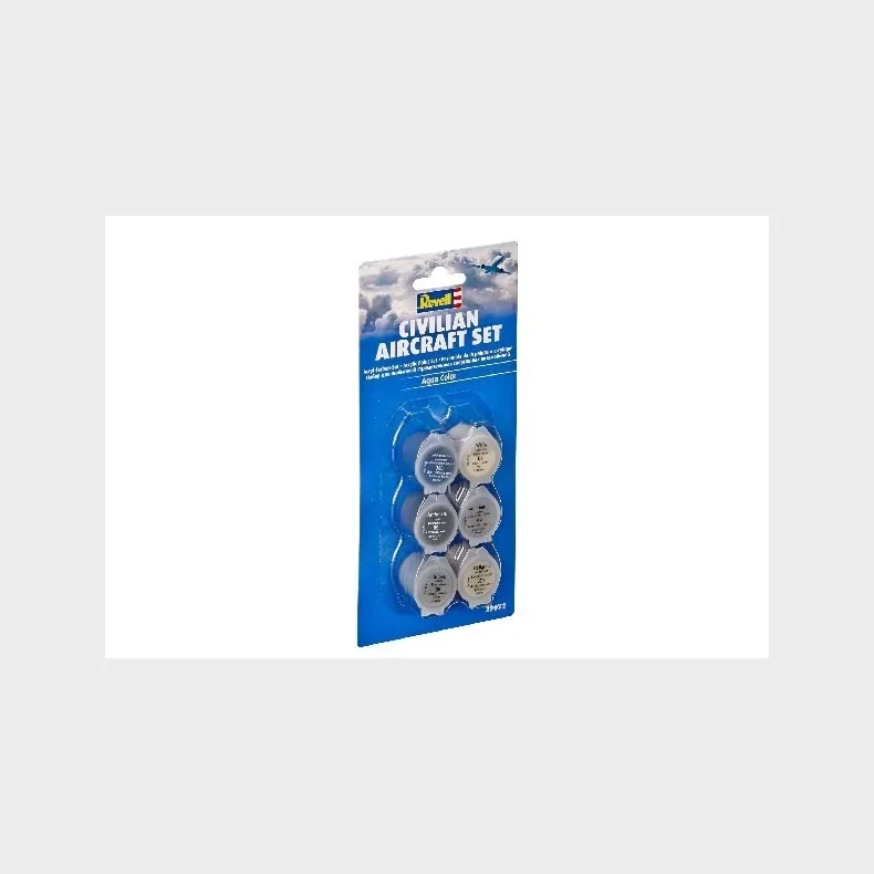 Civilian Aircraft set aqua color acrylic 6x5ml