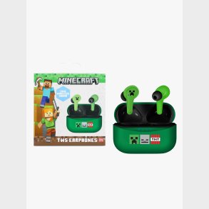 Minecraft H�retelefoner In-Ear TWS, Gr�n