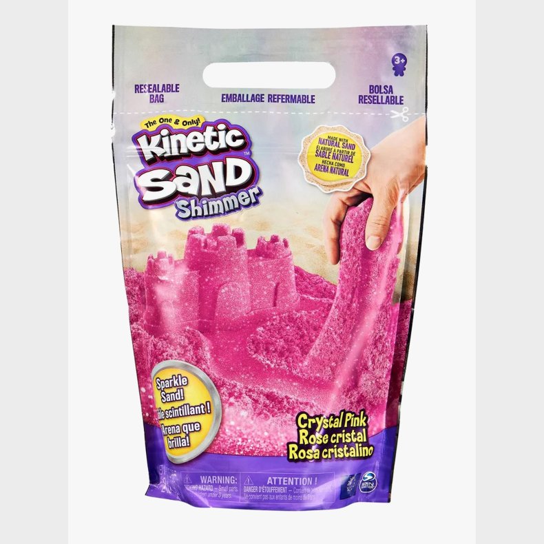 Kinetic Sand Glitrende Sand 900 g, Pink