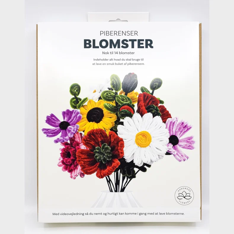 Piberenser blomster Sommerbuket 15 stk 6 ass blomster