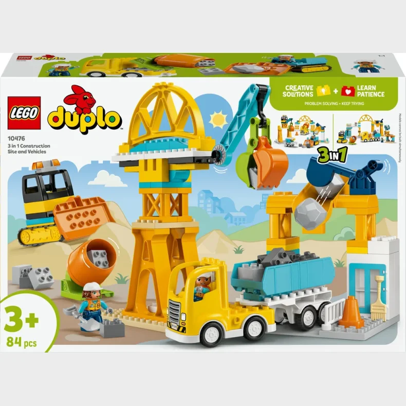 10476 LEGO DUPLO Town 3-i-1 Byggeplads med k�ret�jer