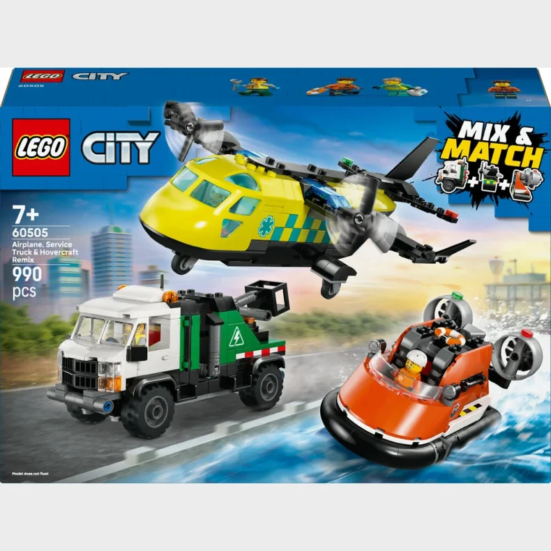 60505 LEGO City Remix  Fly, servicevogn og luftpudebd