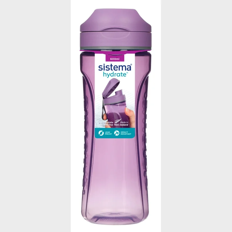 Drikkeflaske Sistema Tritan Swift lilla 600ml